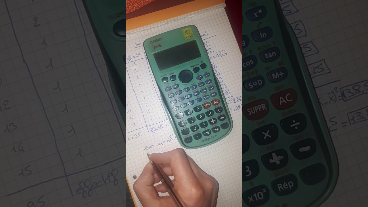 faire des statistiques avec le mode statistique de la calculatrice casio collège