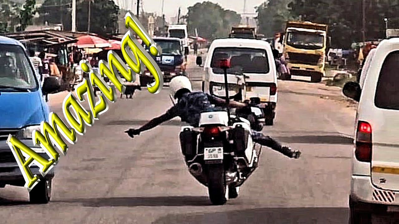 🏍️ Удивительные полицейские эскорты в Западной Африке 👮