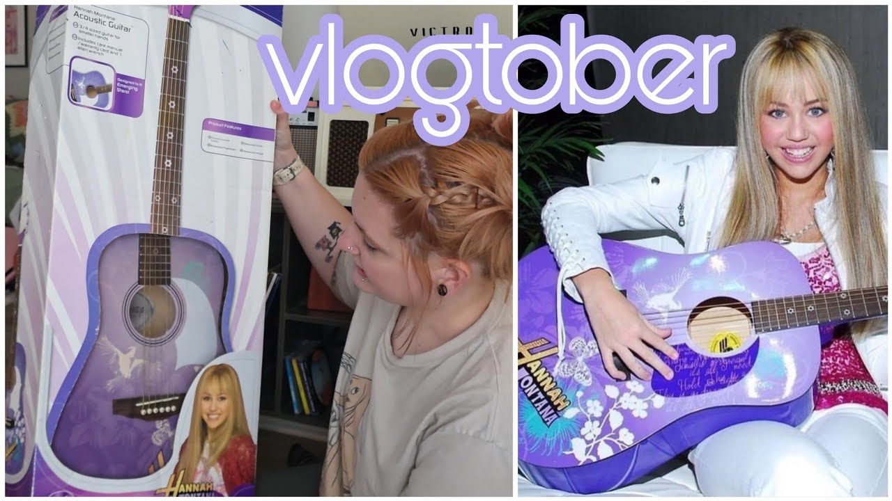 Распаковываем гитару Hannah Montana 2009 года 🎸🎤 | vlogtober дни 1-5 |