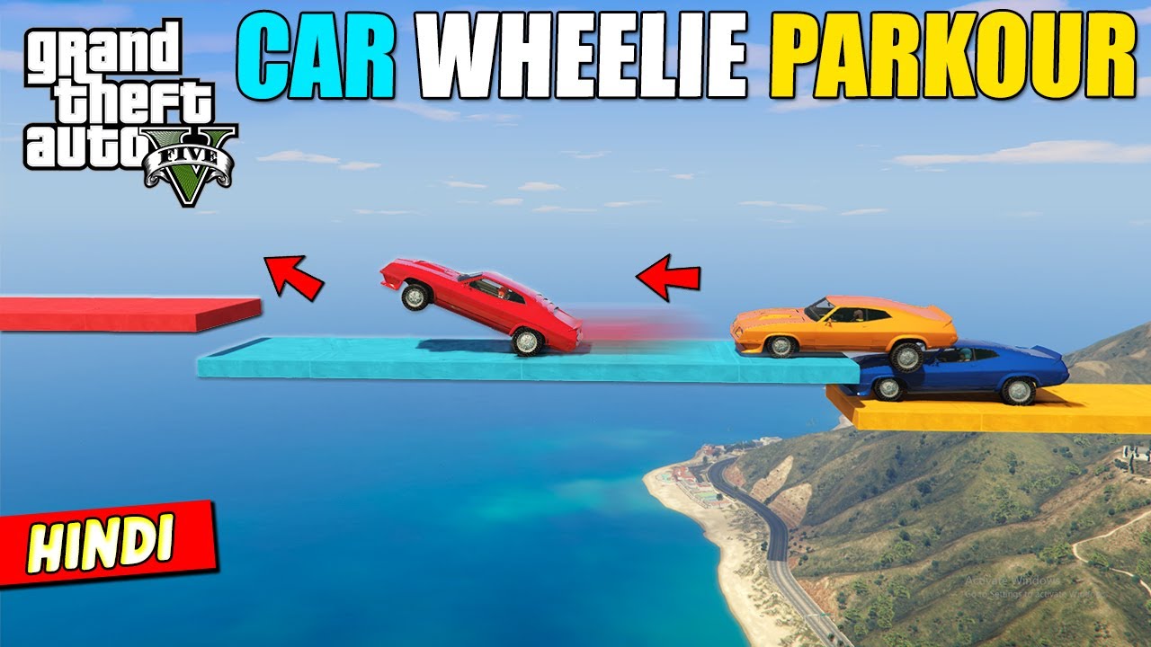 GTA 5 : Cars Ki Wheelie Parkour in Sky 🌟 | GTA 5 Gameplay | GGMonFire