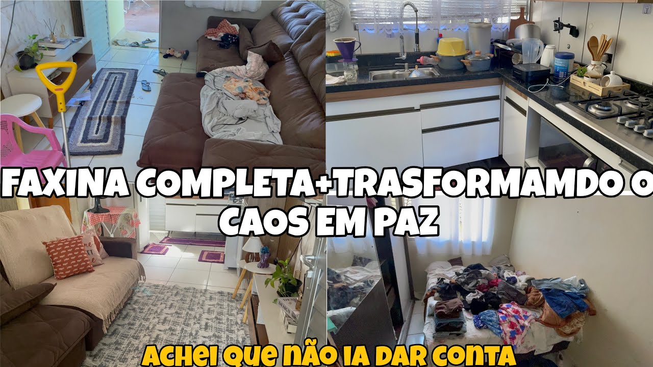 FAXINA COMPLETA NA CASA TODA/FIQUEI DOENTE E A CASA VIROU O CAOS +JOGUEI ÁGUA EN TUDO 