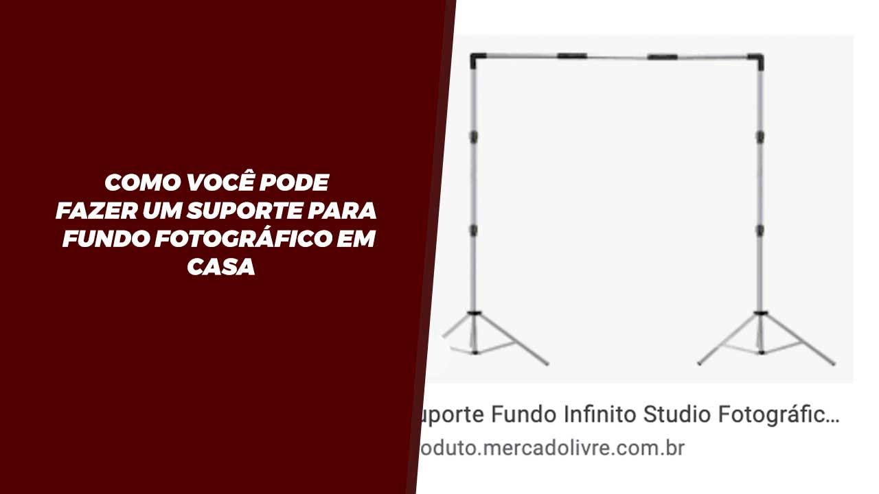 SUPORTE PARA FUNDO FOTOGRÁFICO COM CANO DE PVC