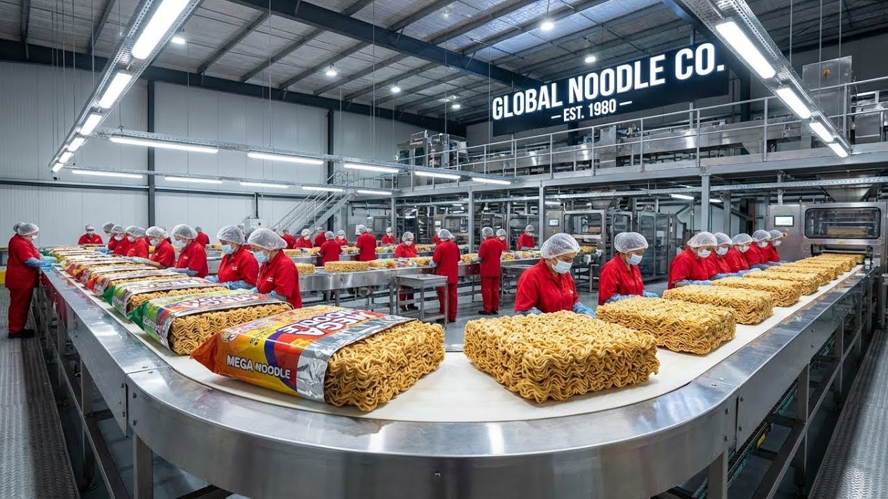 How Instant Noodles Are Really Made – Full Factory Process!