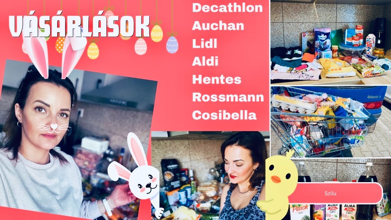 Extra hosszú Vásárlós Rész!!/6 BOLT/Vendégségre,Húsvétra/Élelmiszer&Ruházat!/+PR csomag/