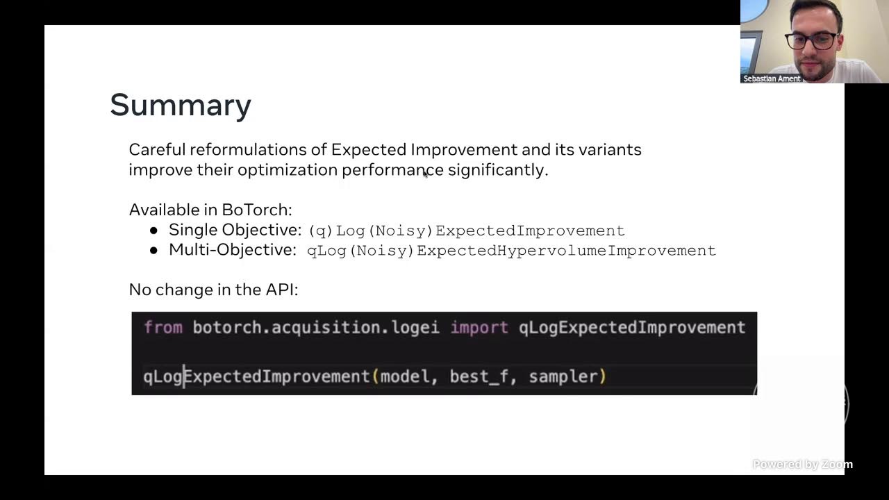 Sebastian Ament (Meta) - Unexpected Improvements to Expected Improvement for Bayesian Optimization