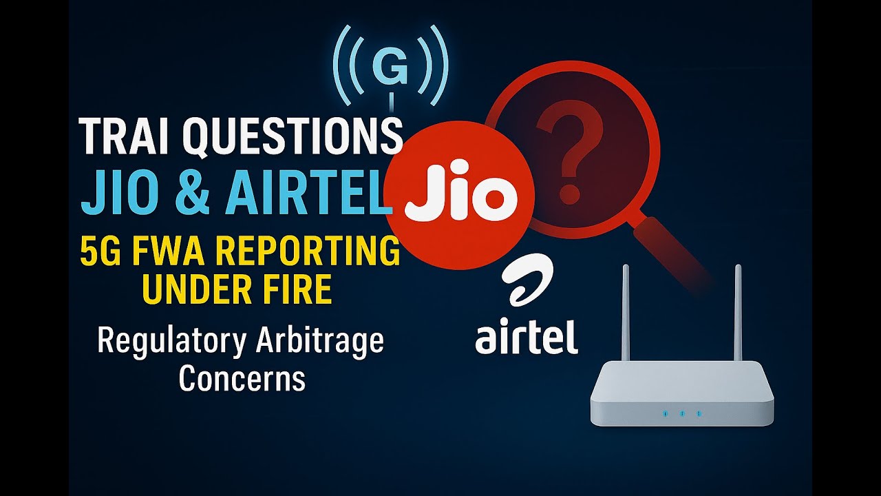 TRAI Questions Jio & Airtel on 5G AirFiber Data! | Misreporting or Regulatory Confusion?