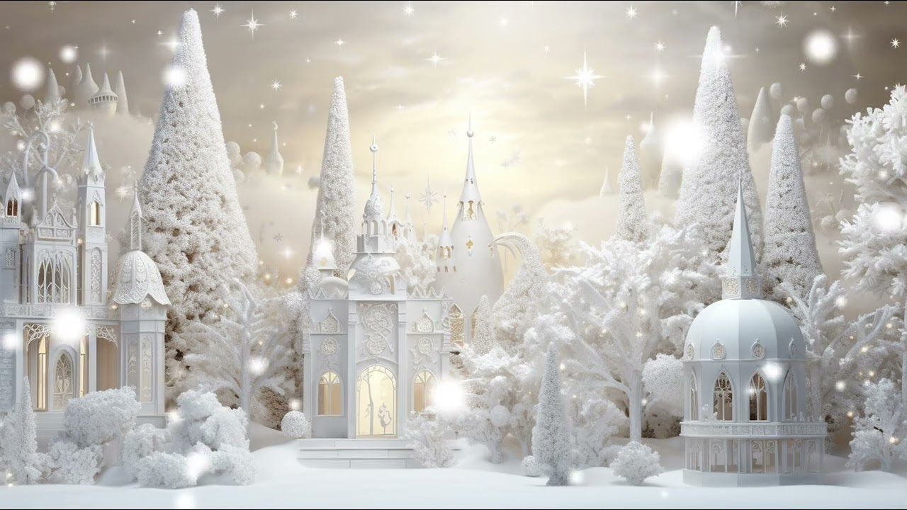 Frame TV Art Screensaver Wallpaper | White Christmas Decoration