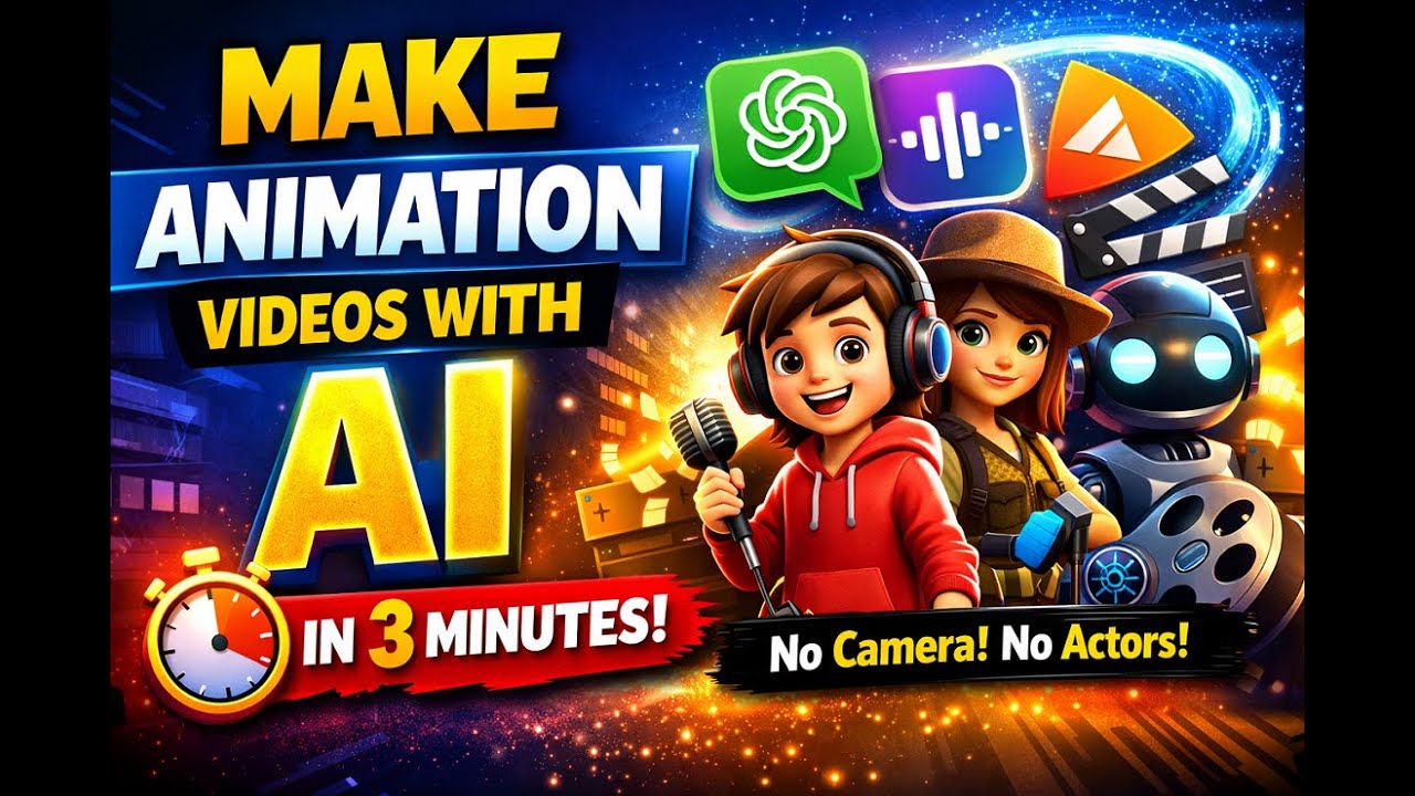 How to Make Animation Videos Using AI in Just 3 Minutes | AI Animation Tutorial
