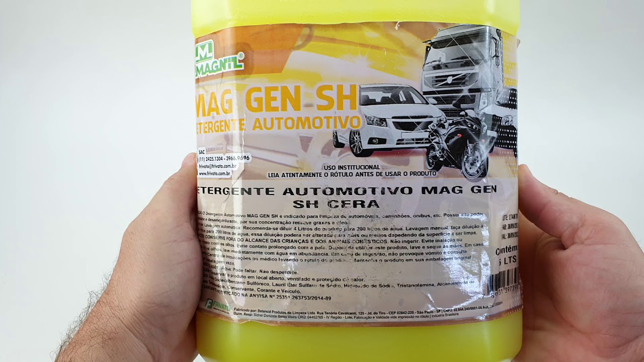 Shampoo com cera concentrado 1:60