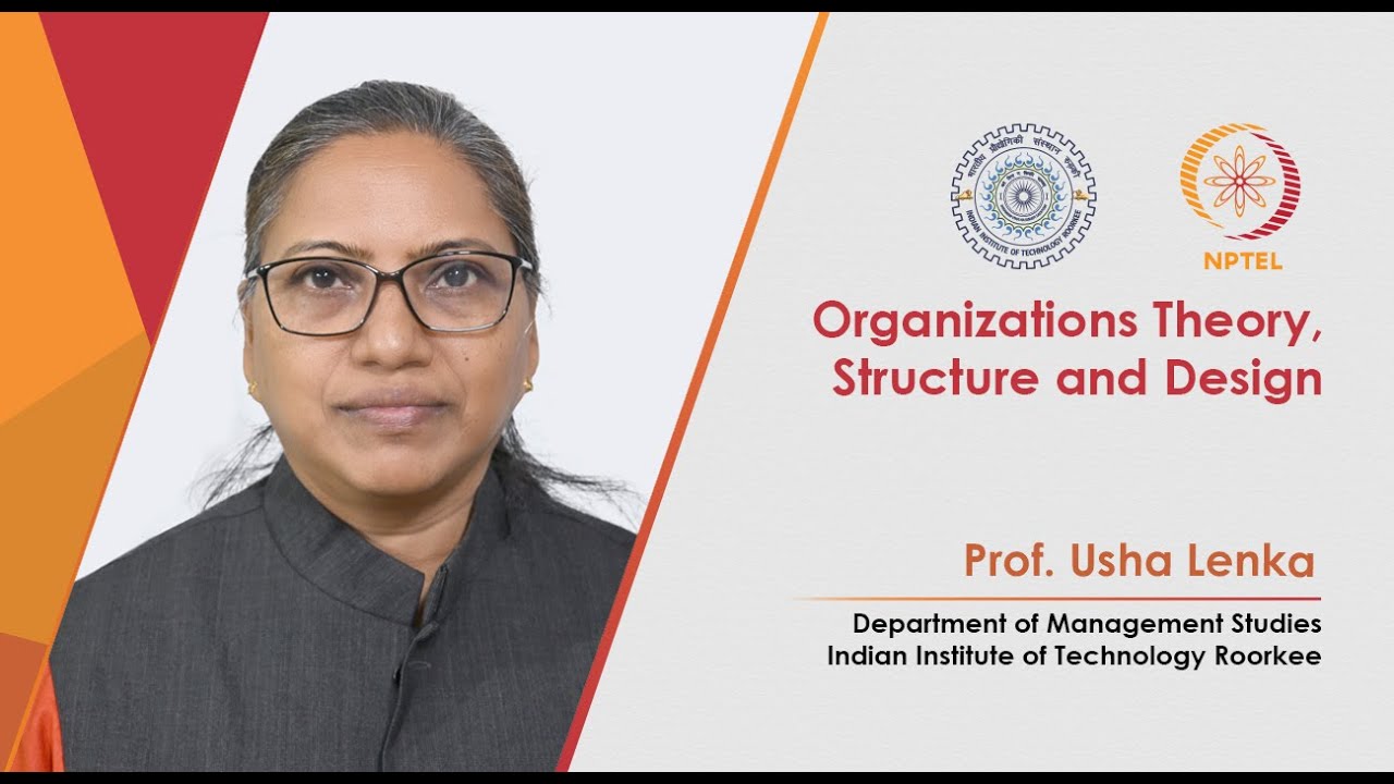 Promo of Organizations Theory, Structure and Design by Prof. Usha Lenka