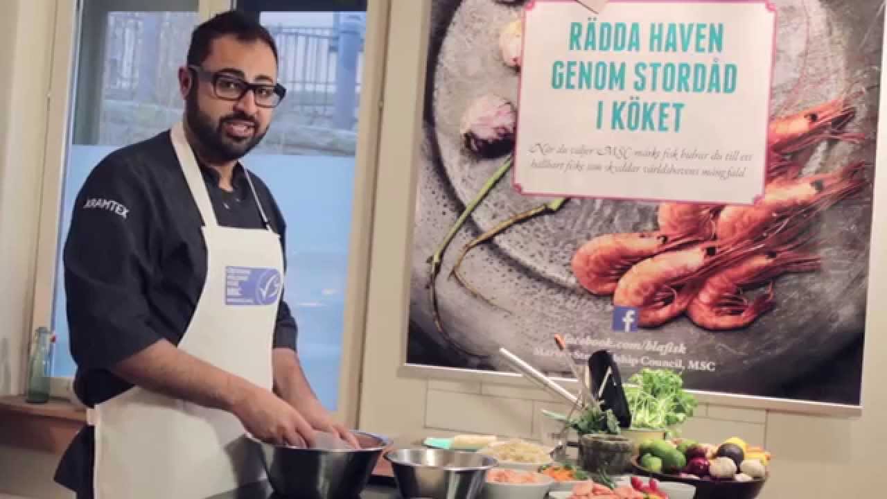 Fresh Shrimp Spring Rolls, courtesy of Swedish Masterchef winner Amir Kheirmand