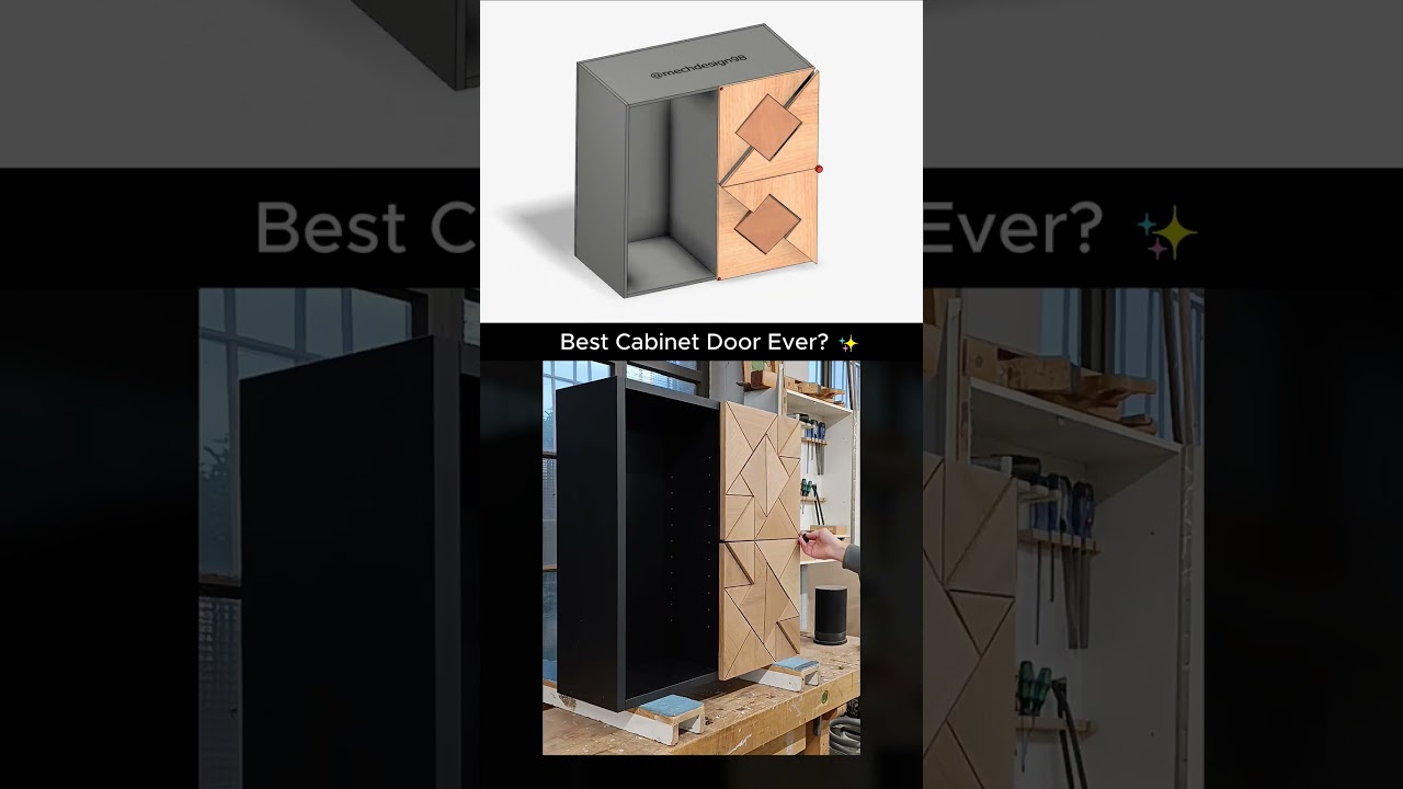 Is This the Best Cabinet Door Ever? 🤯 #engineering #woodworking  #door