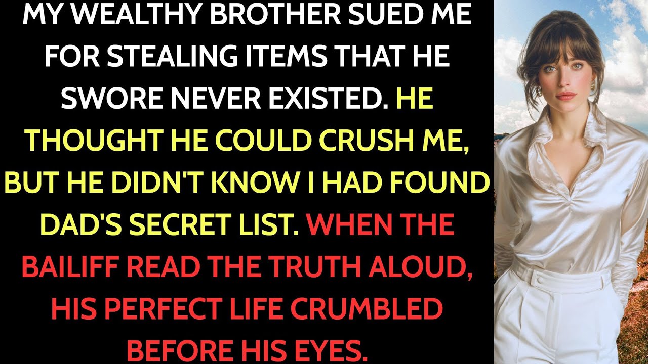 My Well-Off Brother Demanded All My Possessions in Court—Until the Bailiff Read the List and…
