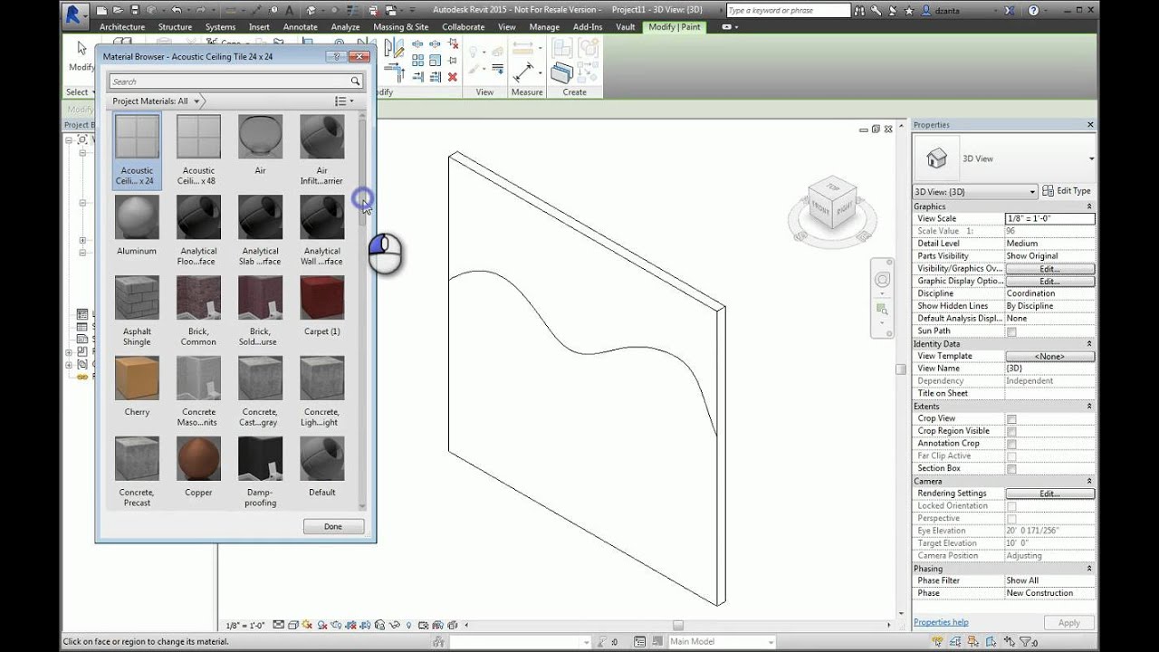 Revit Splitface and Paint Command - A How To Guide