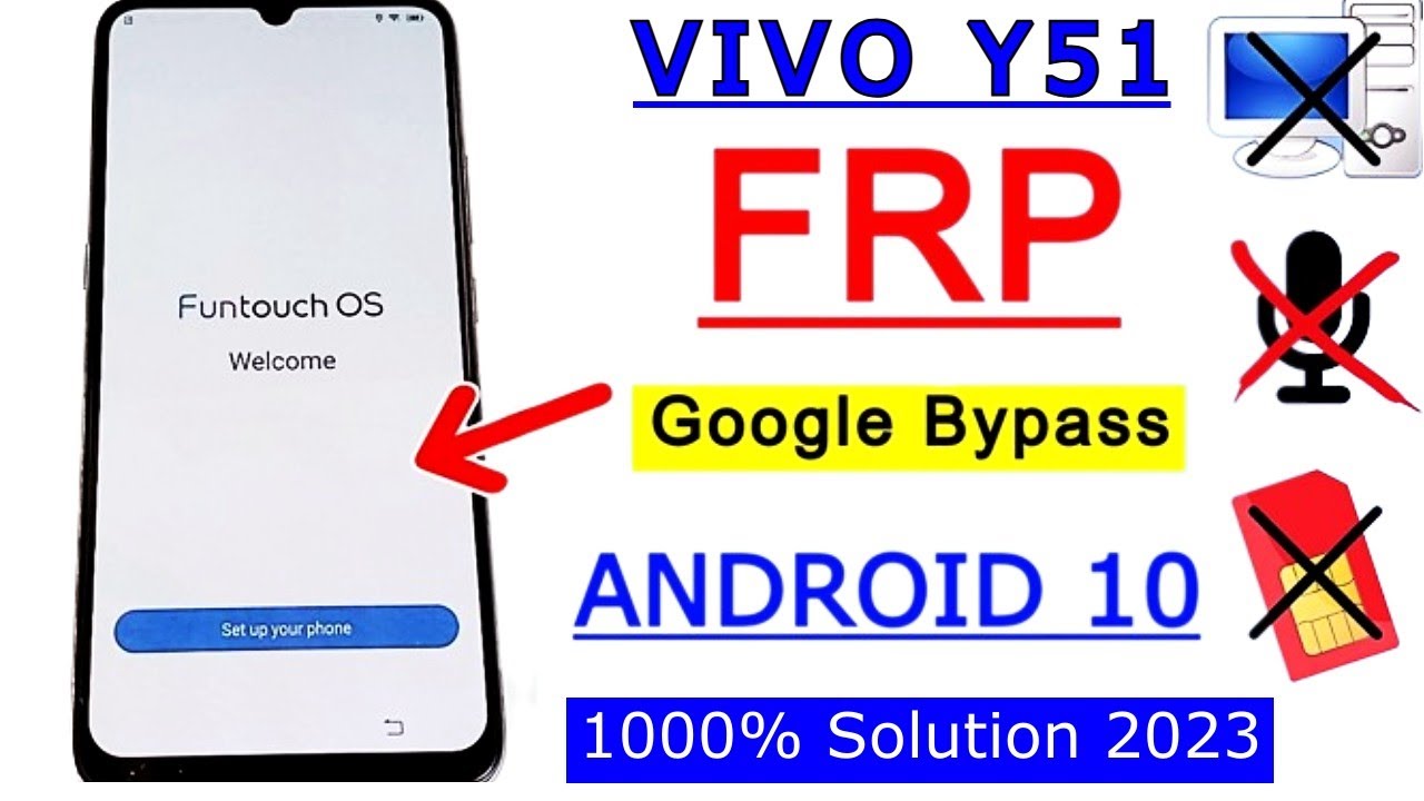 Vivo Y51 FRP Bypass 2023 | Vivo V2024 FRP Lcok Remove | Google Account Bypass Without PC Android 10