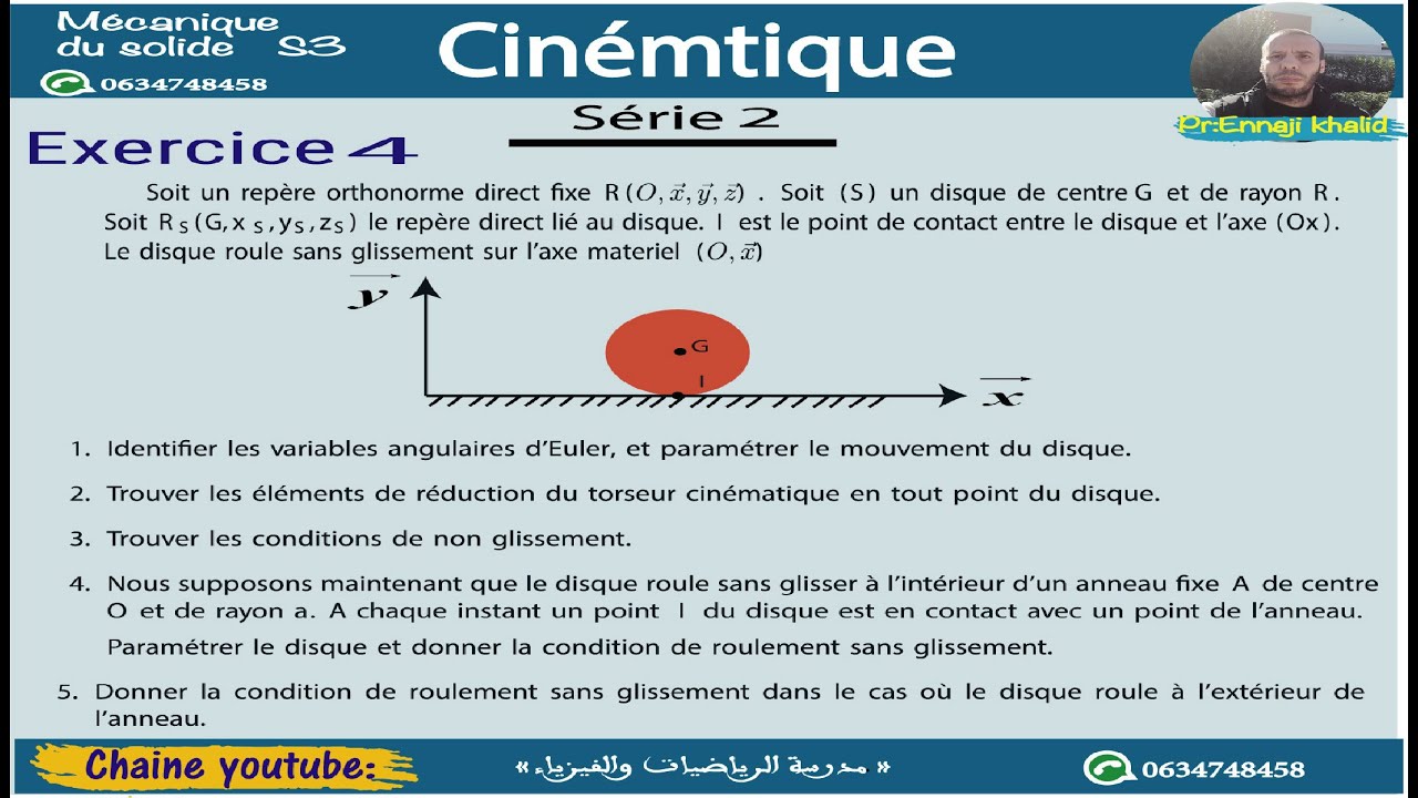 Mécanique du solide Ex4 série 2