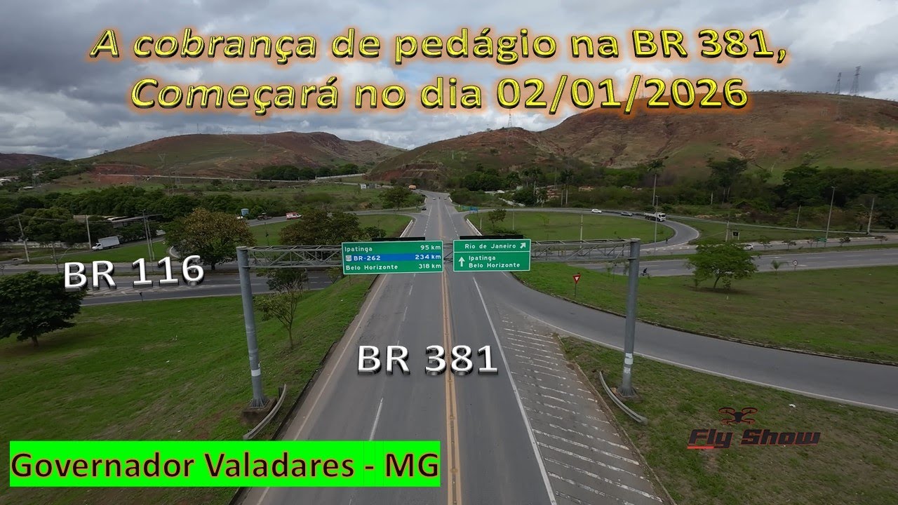 Neste ENTRONCAMENTO da BR 381 x BR 116, INICIAM as CONCESSÕES da ECO-RIOMINAS e da 4UM!