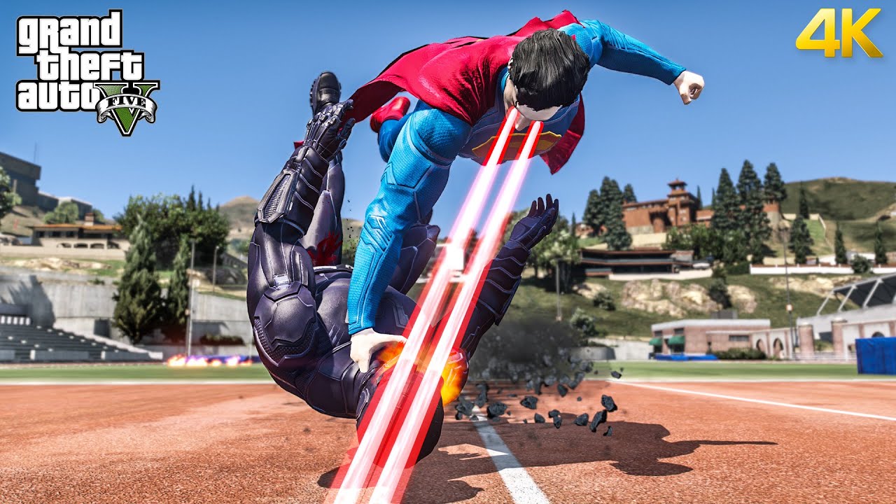 GTA 5 - Superman VS Ultraman | James Gunn's New Superman Movie Battle!