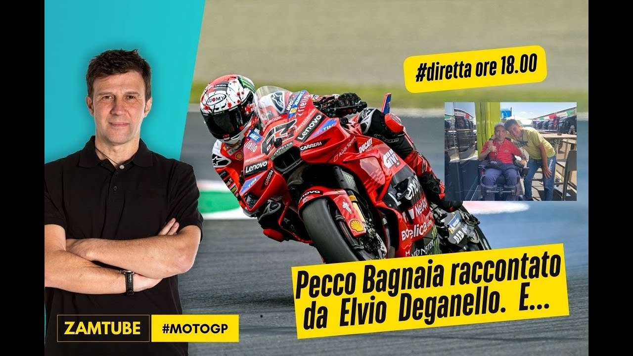 Pecco Bagnaia raccontato da Elvio Deganello e... Diretta ore 18.00