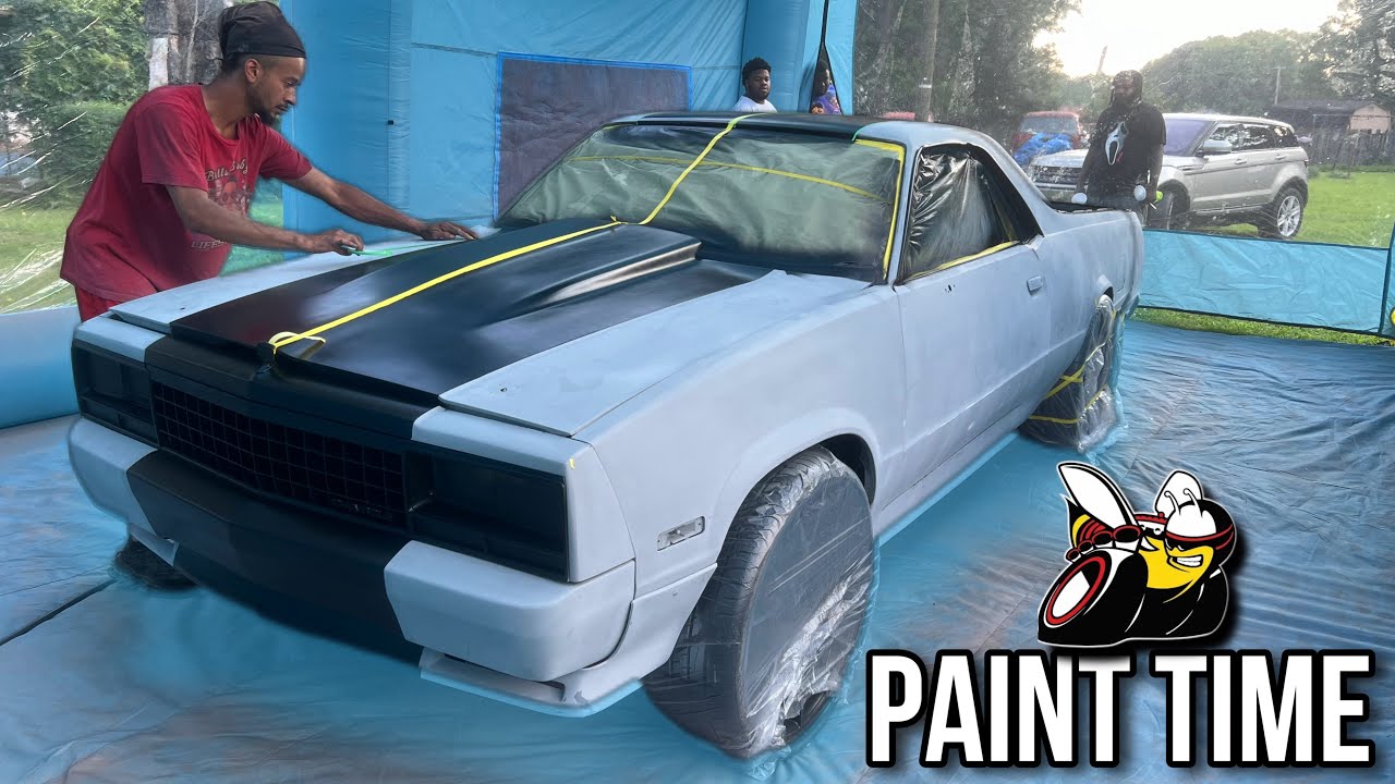 SCATPACK SWASHED EL CAMINO ПОЛУЧАЕТ ПЕРВУЮ ПОКРАСКУ #chevy #dodge