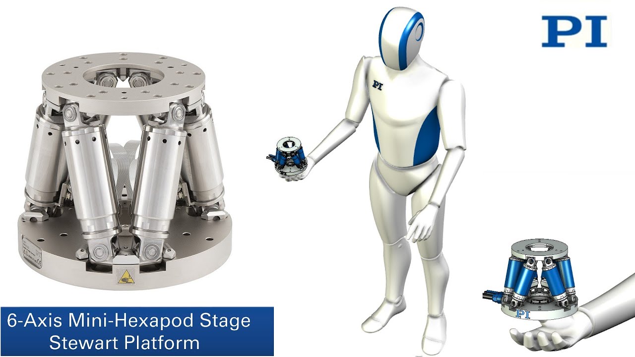 Mini 6-DOF Motion Platform, 6-Axis Stage, MIni Hexapod,  Stewart Platform, 6-Axis Nanopositioner