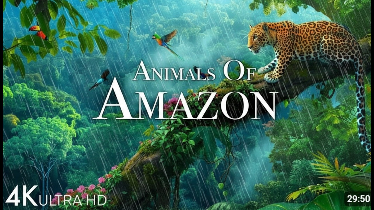 Amazon Guardians: Mammals of the Rainforest in Heavy Rain 🐾🌧️#animals #relaxing
