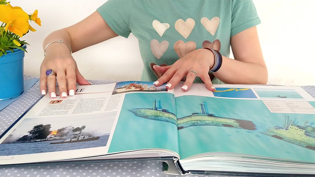 ASMR Page Turning Sprinkled With Page Squeezing • No Talking
