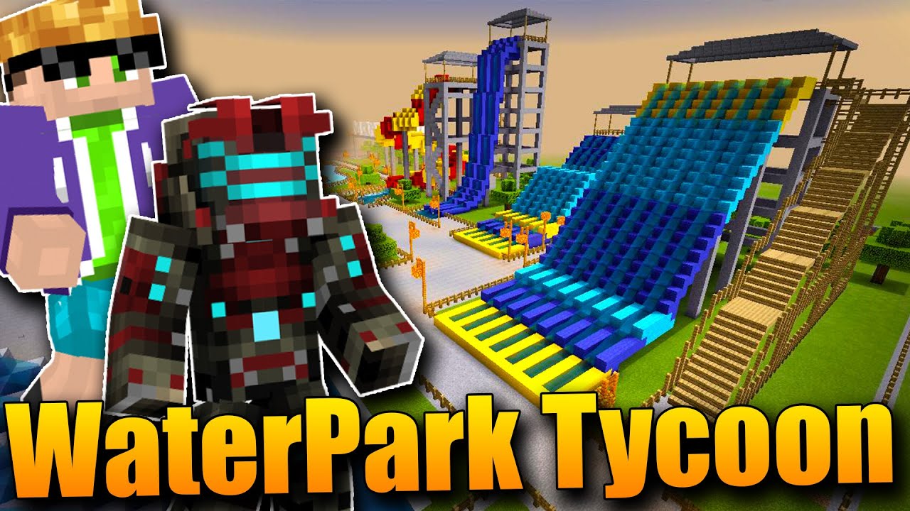 STAVÍME LUXUSNÍ VODNÍ PARK V MINECRAFTU!😱😍 WaterPark Tycoon #1 w/Martin