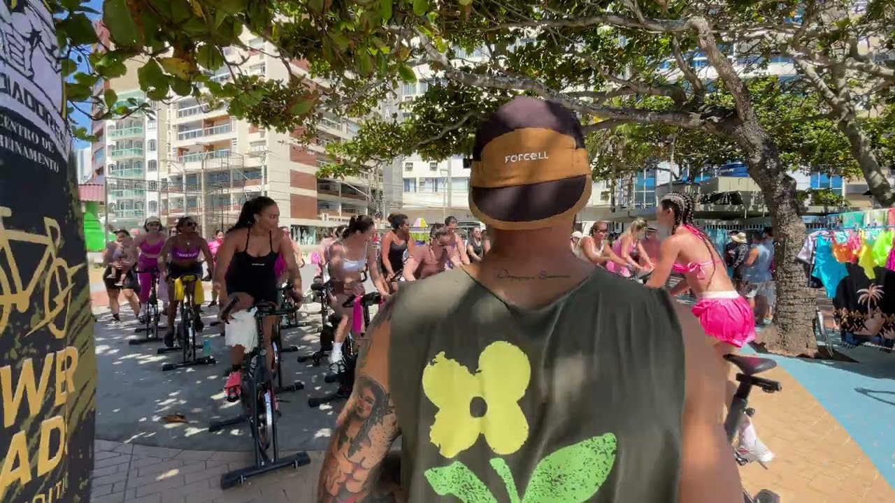 Aulão na praia Part 1🔥🚴‍♀️