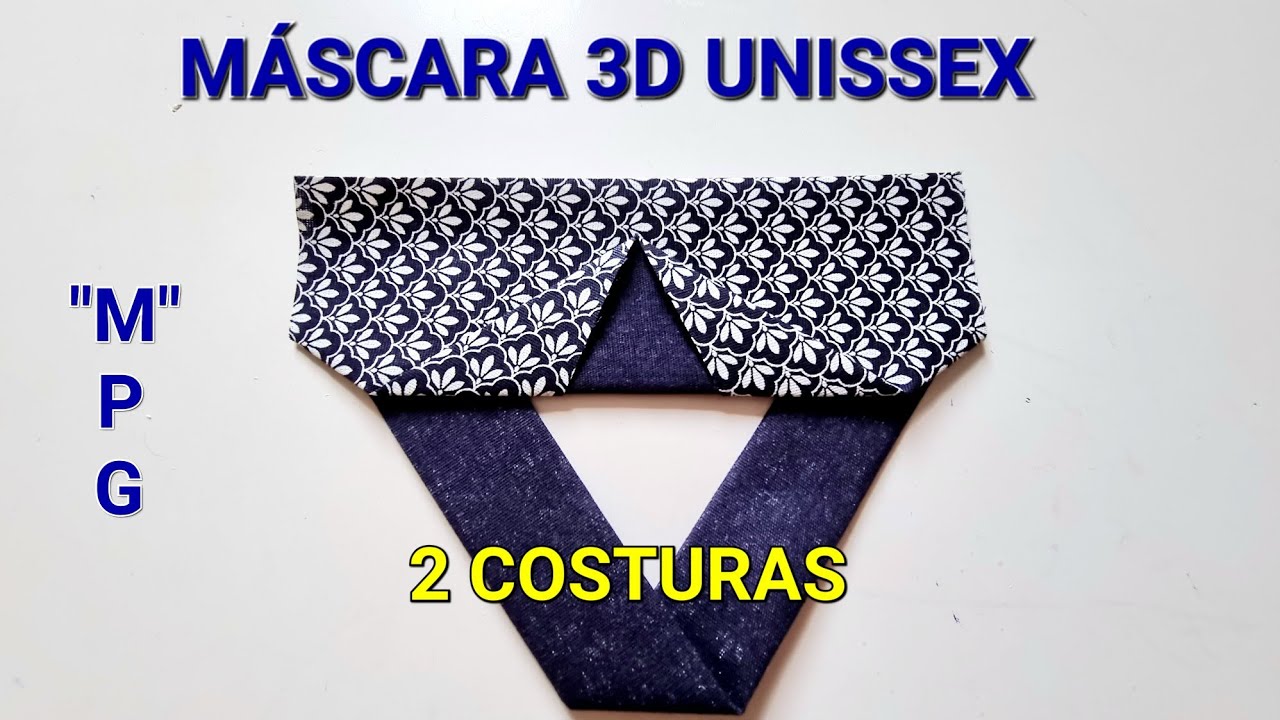 Tutorial face mask💥máscara fácil pouco tecido rápida com apenas 2 costura veste bem o rosto p/óculos