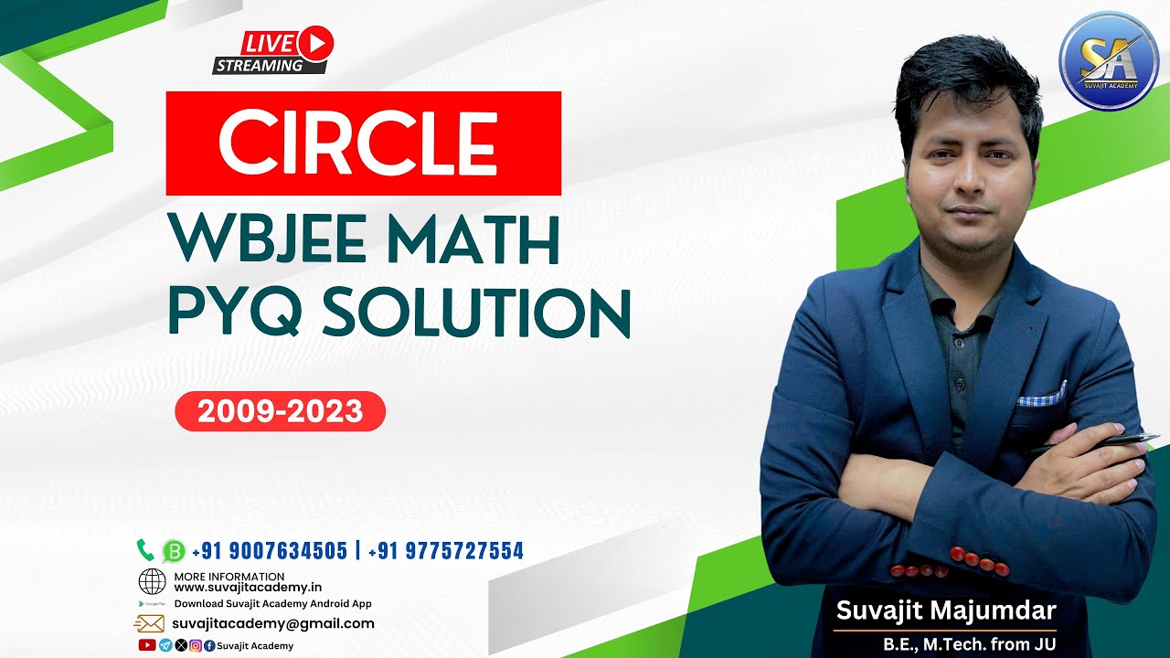 WBJEE Math Circle PYQ Solution | Wbjee 2024 Exam Preparation in Bengali Wbjee Math Question Practice