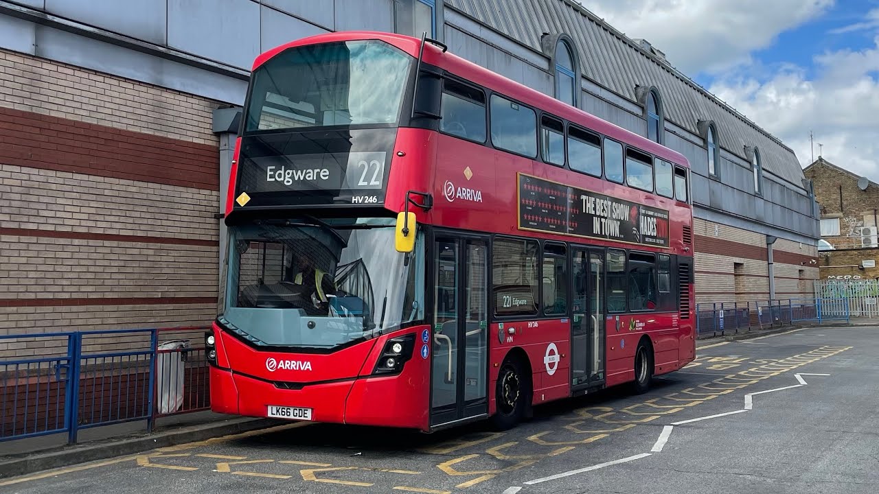 Full Route Visual | Arriva London Route 221: Turnpike Lane Station to Edgware Stn | HV246 (LK66GDE)