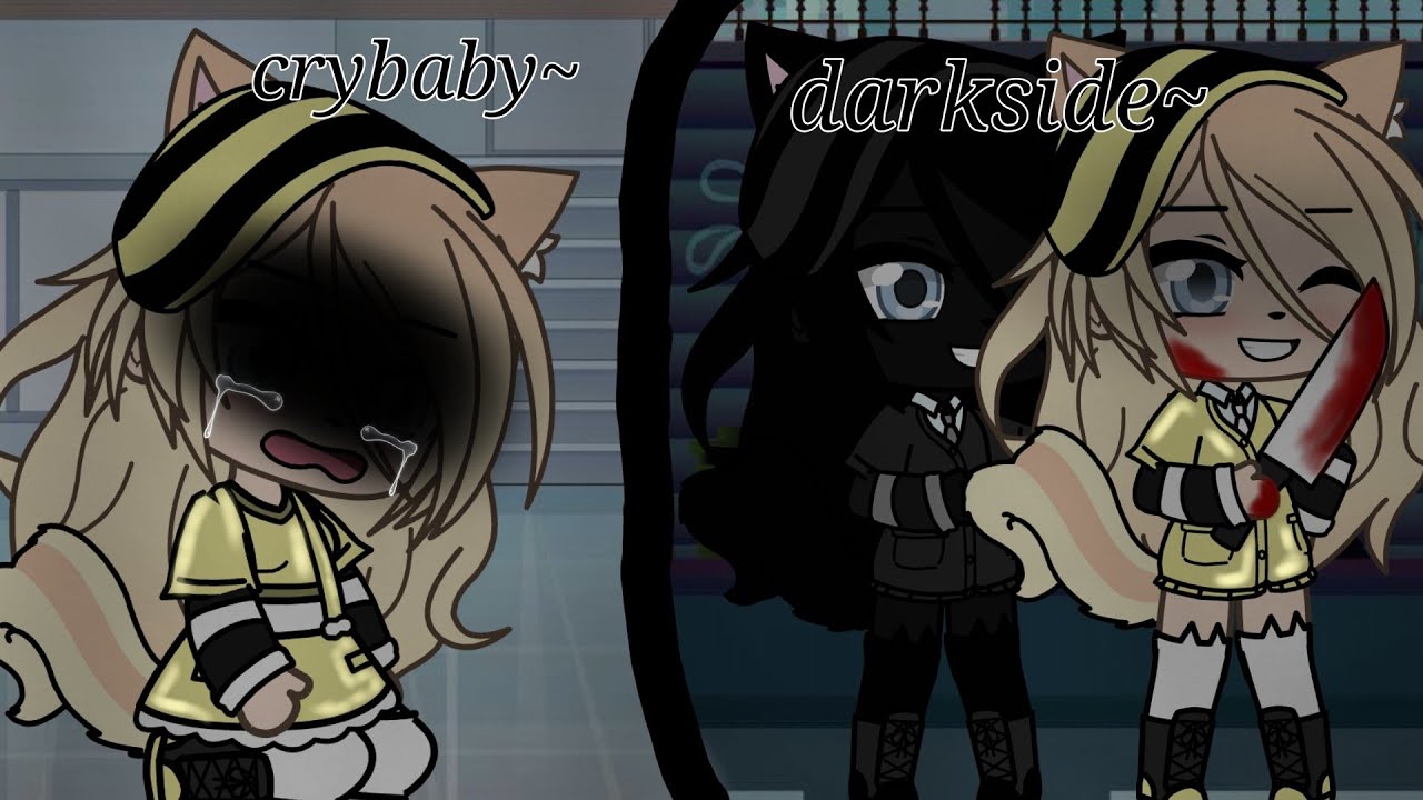 Crybaby & Darkside (lyrics)(gacha life)