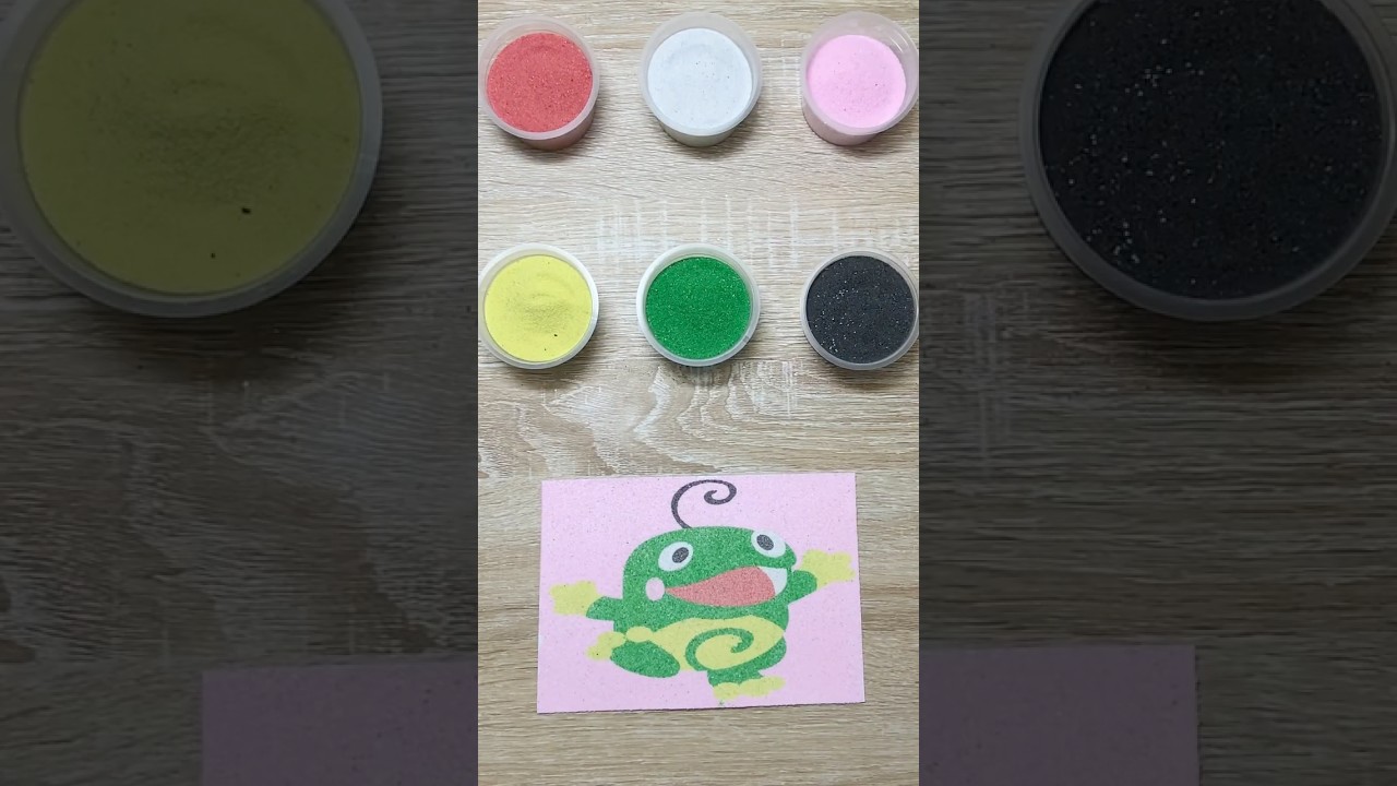 Sand painting POLITOED (POKEMON) #heytoystv #art #tranh #coloring #painting