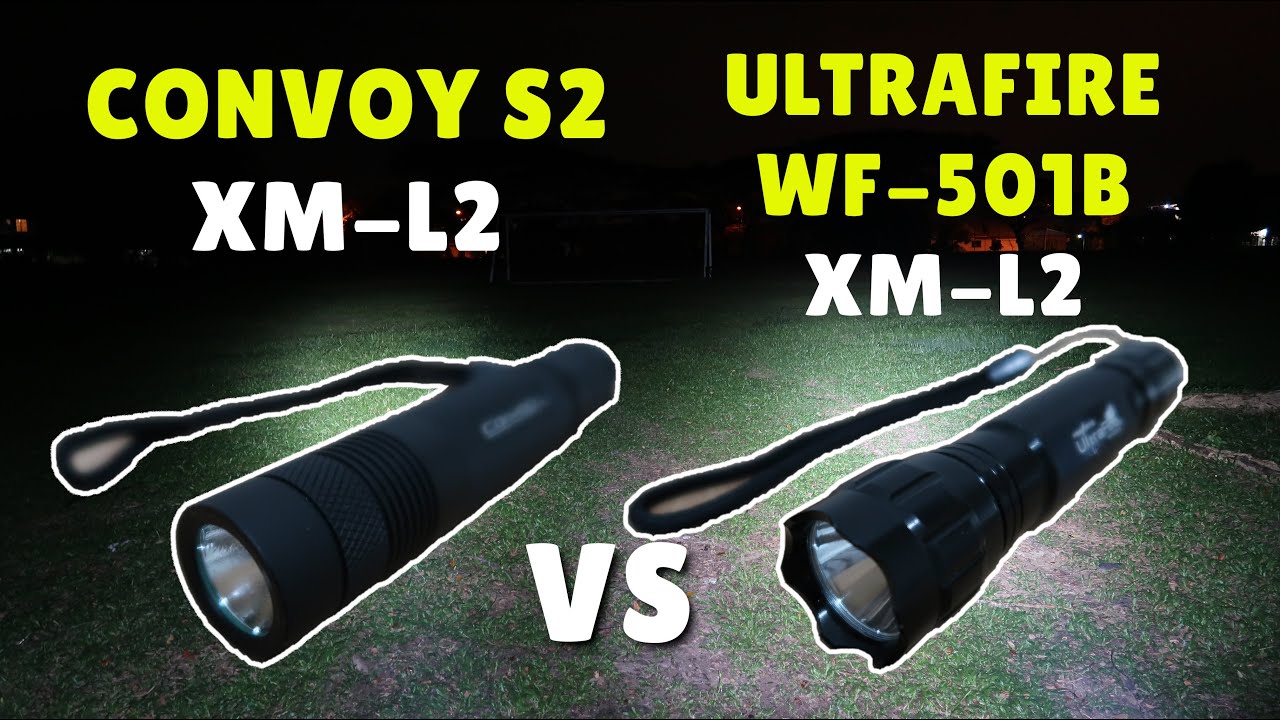 Convoy S2 XM-L2 vs Ulltrafire WF-501B XM-L2 flashlight comparison | WATCH BEFORE BUY