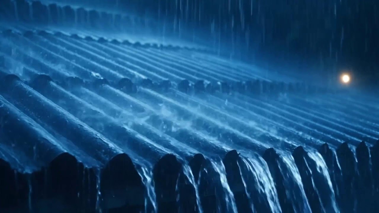 Heavy Rain ASMR | Persistent Rain on a Forest Cabin Roof