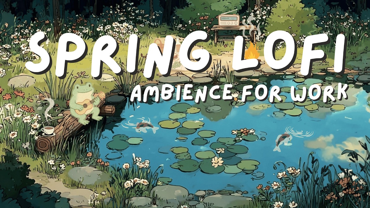 spring morning coffee & chill lofi | cozy forest ambience for work, studying, or relaxing