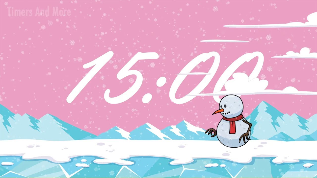 15 Minute Timer Snowman [🎵 WITH MUSIC 🎵]