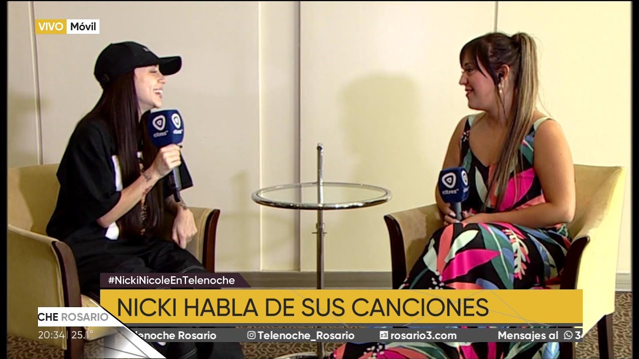 Nicki Nicole habló sobre su abuelo y sus canciones en un mano a mano con El Tres