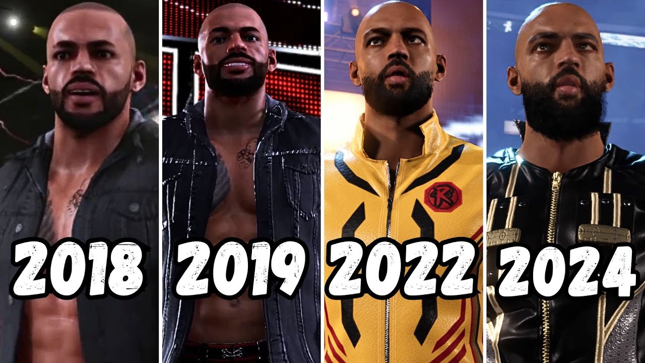 Evolution of Ricochet Entrance 2018 -2024 - WWE Games