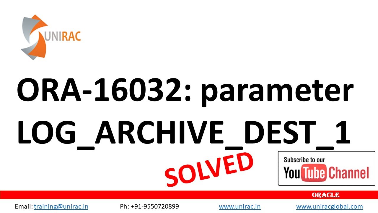 ORA 16032 || ORA-16032: parameter LOG_ARCHIVE_DEST_1 destination string cannot be translated  ✅