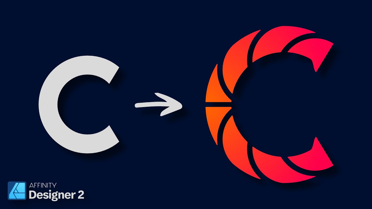 C Monogram Logo &ndash; Affinity Designer 2 Shape Builder Tutorial