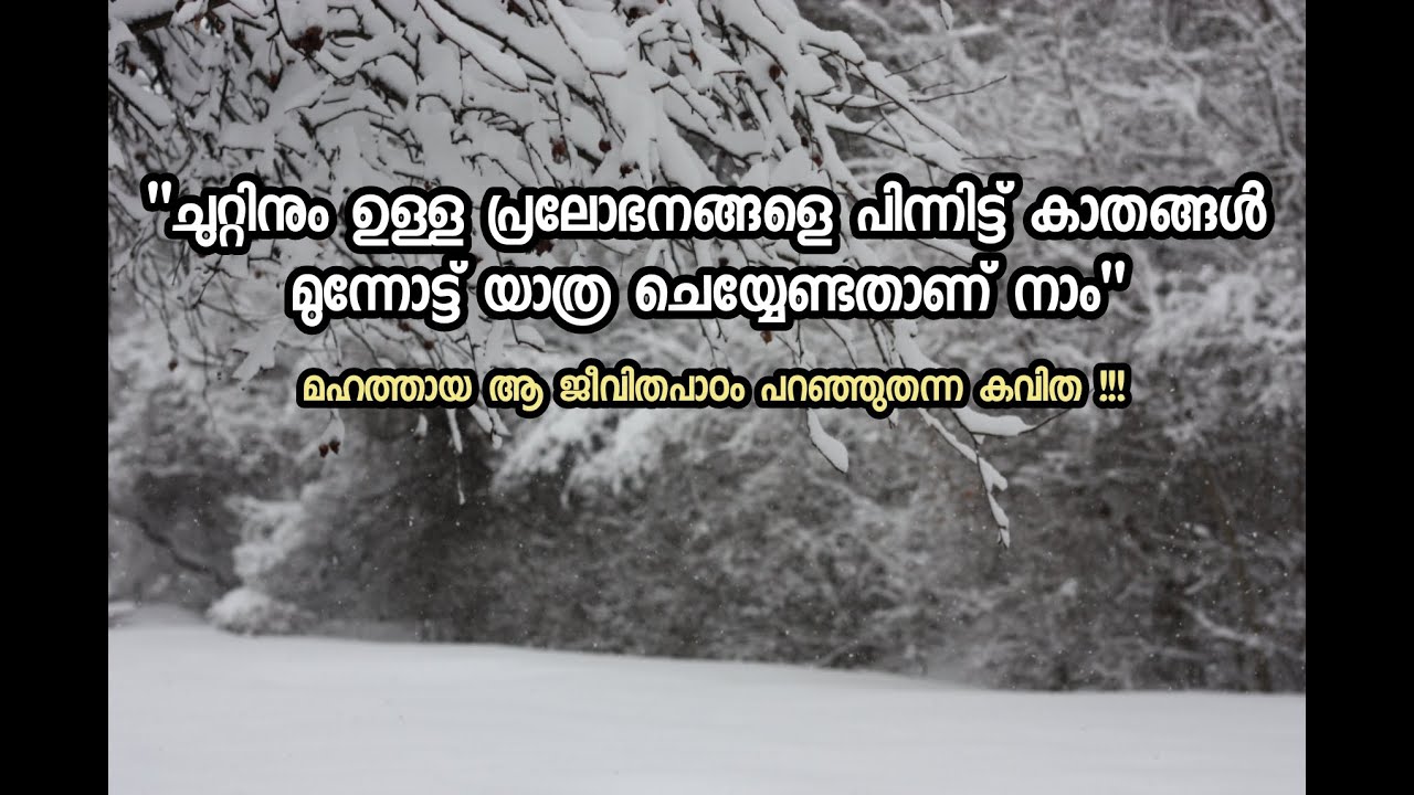 Stopping By Woods on a Snowy Evening | A Malayalam Explanation | Robert Frost's Poem !!!