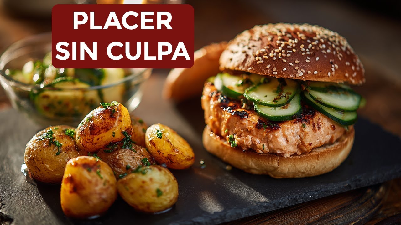 Hamburguesas de Salmón ASIÁTICAS (Sin harina ni huevo) 🐟✨ ¡Incluye Ensalada Sunomono!