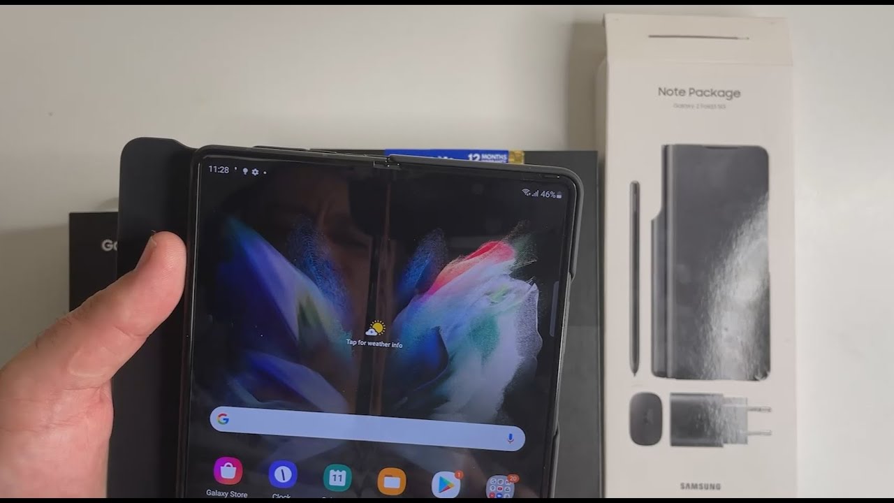 galaxy z fold 3 unboxing .فتح صندوق موبايل سامسونك   كلاكسي  زي فولد  3