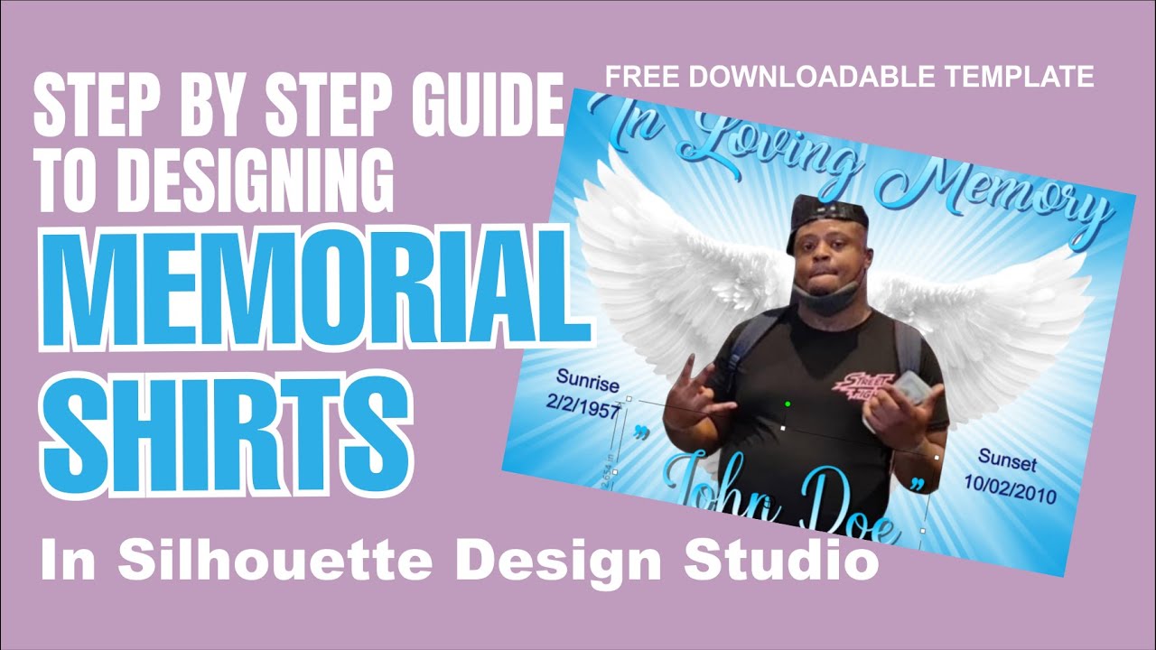 How To Design A Memorial Shirt Using Silhouette Studio How to make Rest In Peace Shirt Design