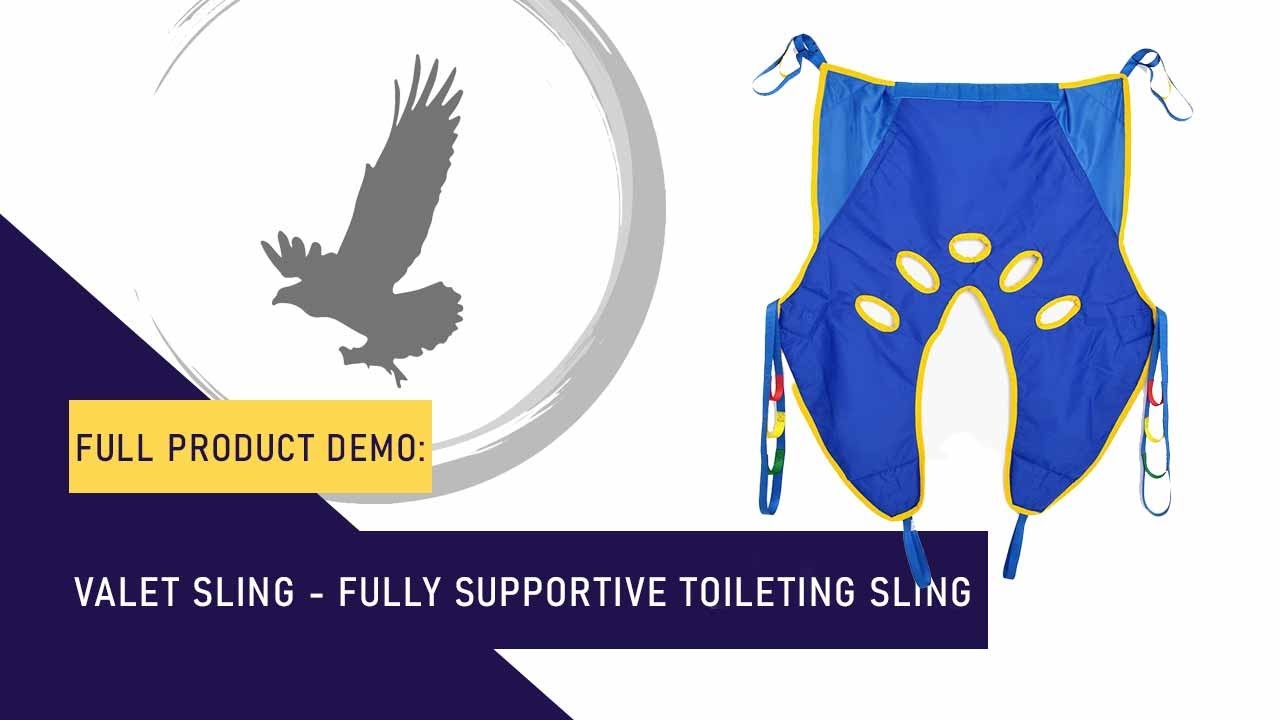 The Valet Sling Fully Supportive Toileting Sling, With No Bed Transfer..
