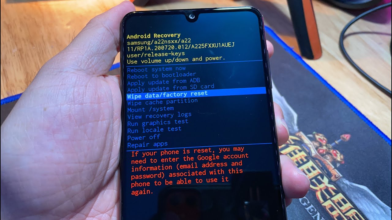 How to Hard Reset Samsung Galaxy A22