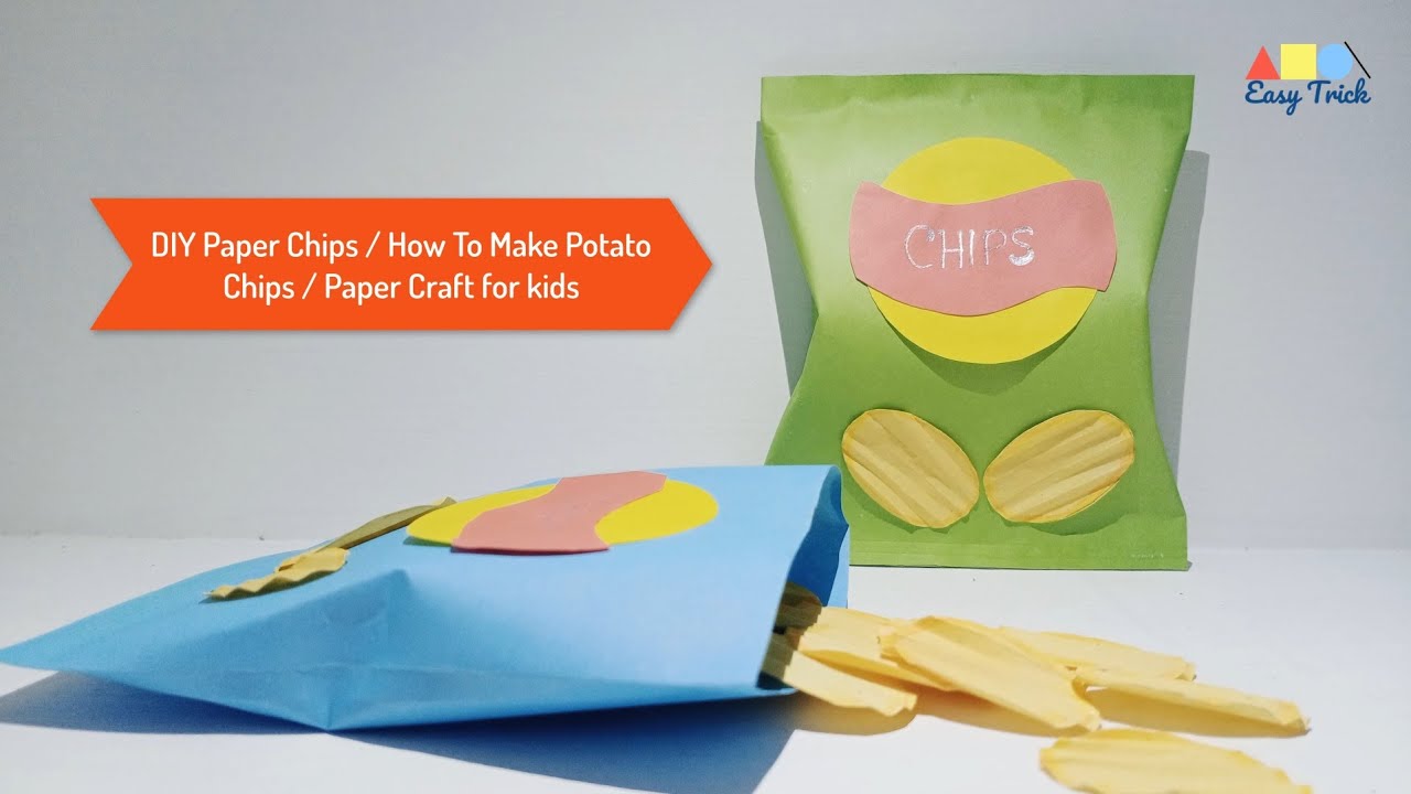 Origami Paper Chips / How to Make Origami Potato Chips / paper Craft Tutorial