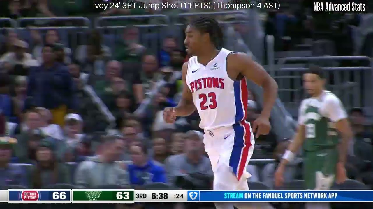 Jaden Ivey Full Highlights Detroit Pistons vs Milwaukee Bucks Dec 3, 2025